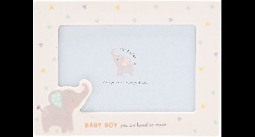 Hello baby fotolijst baby boy keramiek olifantje