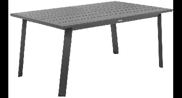 Uitschuifbare tuintafel voor 10 personen van aluminium met houteffect PAVANE