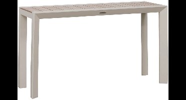 Tuintafel voor 2 personen van aluminium met houtlook ÉVASION