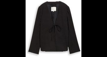 Tom Tailor Denim - Regular fit jasje met strikdetail - Maat XS - deep black