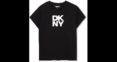 Dkny D62916 T-shirt Met Korte Mouwen Zwart 10 Years Meisje