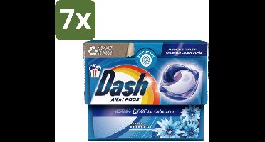 7 x Dash - Lenor Collectie - Wasmiddel Capsules - All-in-1 Pods - Witte en Gekleurde Was - Zeebries - 17 Wasbeurten - Wasmiddel Capsules - Zeebries Geur - Wasmachine Pod - Frisheid Was - Witte Was