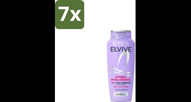 7 x L'Oréal Elvive Hydra Hyaluronic Shampoo 250 ml - Hyaluronzuur Shampoo - Droog Haar Shampoo - Hydraterend Shampoo - Hyaluronzuur - Haar Hydratatie