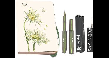 Kaweco - Bekking & Blitz - Schrijfwarenset - NOTEBOOK KLEIN 9,5X15 harde kaft groen - Rollerbal Shadow Green - vullingen