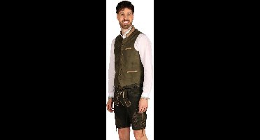 Oktoberfest Trachtenvest - Noah - Donkergroen - Oktoberfest Gilet - Maat M