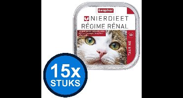 15x Beaphar - nierdieet kat taurine 100gr - Kattenvoer Natvoer - 100 g