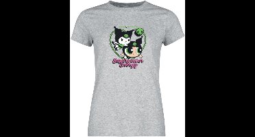 Hello Kitty Hello Kitty & Powerpuff Girls - Superpower Energy Dames T-shirt - gemêleerd grijs - XXL