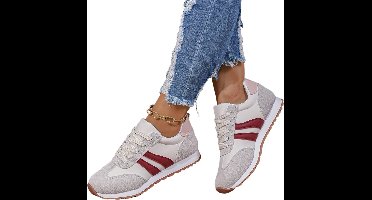 Currero Schoenen Dames - Sneakers - Comfortabel - Slippers - Casual - Volwassenen - Rood 37