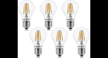 Groenovatie LED Filament Lamp E27 Fitting - 4W - Dimbaar - 106x60 mm - 6-Pack - Warm Wit