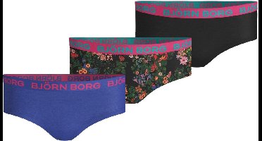 Bjorn Borg Mystic flower meisjes hipster - 3pack - zwart - maat 110