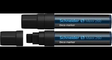 Schneider krijtmarker - Maxx 260 - zwart - 2 stuks - S-126001-2