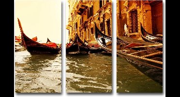 90*60cm Drieluik schilderij canvas foto Il Canale Grande