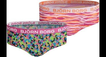 Bjorn Borg Sportonderbroek casual - 2p HIPSTER BB ARROWS & BB ZEBRA - blauw - vrouwen - 158
