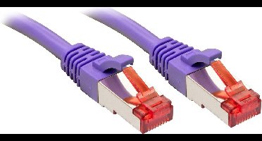 LINDY 47826 RJ45 Netwerkkabel, patchkabel CAT 6 S/FTP 5.00 m Violet 1 stuk(s)