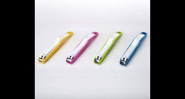 Nagelknipper groot met Ergonomische handgrip en nagelopvang 13 cm.Rose