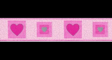 HARTJES BEHANGRAND | Kinderkamer - roze zilver - A.S. Création Only Borders 11