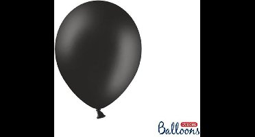 Strong Balloons 27cm, Pastel zwart  (1 zakje met 50 stuks) super sterke ballonnen