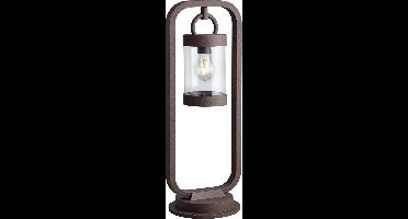 TRIO SAMBESI - Paal - Roestkleur - excl. 1x E27 4W - Schemeringsensor - Buitenverlichting - IP44