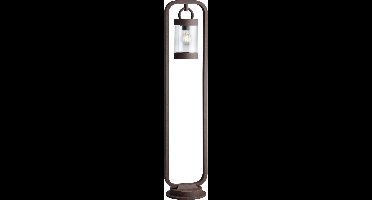 TRIO SAMBESI - Paalverlichting - Roestkleur - excl. 1x E27 4W - Schemeringsensor - Buitenverlichting - IP44
