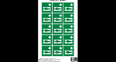 Pictogram sticker E013 Draagbaar - 50x50mm 15 stickers op 1 vel