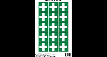 Pictogram sticker E003 Eerste hulp - 50x50mm 15 stickers op 1 vel