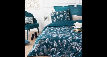 Atmosphera 2 persoons bedset 240 x 220 cm dekbedovertrek met 2 kussenslopen Art D pauwprint