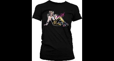 DC Comics Harley Quinn Dames Tshirt -2XL- Birds Of Prey - Roller Skates Zwart