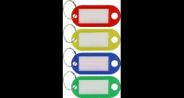 Westcott sleutelhanger - 4 stuks in plastic box - met verwisselbaar etiket - AC-E10654