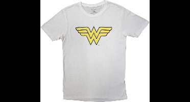 DC Comics Wonder Woman - Yellow Logo Heren T-shirt - 2XL - Wit