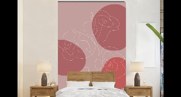 Behang - Fotobehang Rozen - Rood - Bloemen - Abstract - Breedte 160 cm x hoogte 240 cm - Behangpapier