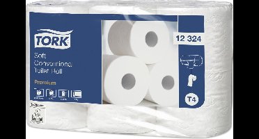 Tork toiletpapier Traditional, 2-laags, T4 Premium, wit, pak van 6 rollen 7 stuks