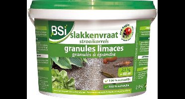 BSI – Slakkenkorrels – Slakkenvraat - Natuurlijk Strooigranulaat – Bescherming rond Planten - 2,5kg voor 60m²
