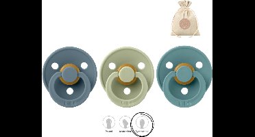 BIBS fopspenen symmetrisch - maat 2 (6-18 maanden) - sage, petrol, Island sea