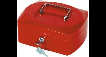 Q-CONNECT geldkoffer, 205 x 160 x 85 mm, rood