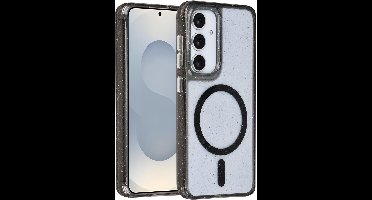 TUNIQ telefoonhoesje voor Samsung Galaxy S25 - MagSafe met glitter - Zwart