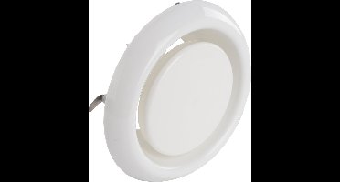 Starx Afzuigventiel met Klemmen - Rond Ventiel van Polypropyleen - Diameter 180 mm - Aansluitmaat Ø 125 mm - Opbouwhoogte 15 mm - Doorlaat 78 cm² - Instelbaar - Kleur Wit