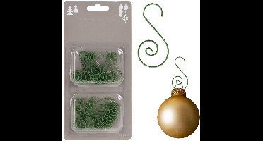 Kerstbalhaakjes Groen 4,5 cm 40 stuks - Kerstboomhaakjes - Kerstballen - Haakjes