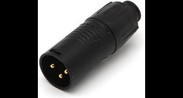 REAN TINY - XLR ADAPTER MANNELIJK NAAR MANNELIJK - ZWART (RA3MTB)