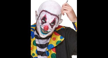 Vegaoo - Gehechte schedel clownsmasker voor volwassenen