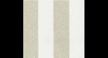 Dutch Wallcoverings vliesbehang streep - wit/beige