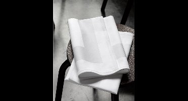 De Witte Lietaer Luna-a Servet - 4 stuks - 51 x 51 cm - damast - wit