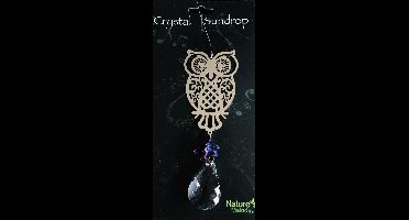 Nature's Melody Spinner COSMO UIL 9.5CM MET CRYSTAL SUNDROP kristal glas eronder 41CM De lengte is gemeten van de ophangdraad tot en met de onderkant van het glas.