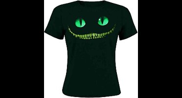 Alice In Wonderland Cheshire Cat - Smile Dames T-shirt - zwart - XXL