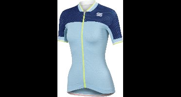 Sportful Fietsshirt korte mouwen Dames Blauw Blauw / SF Grace  Jersey-Blue Sky/Blue Twilight-XL