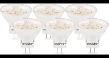 Groenovatie LED Spot GU4 / MR11 Fitting - 2W - 35x35 mm - 6-Pack - Warm Wit