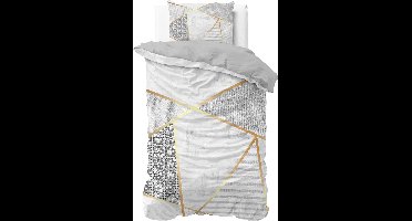 Dreamhouse Graphic - Dekbedovertrek - Eenpersoons - 140x200/220 + 1 kussensloop 60x70 - Wit