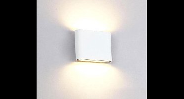 Groenovatie LED Wandlamp - 6W - Rechthoekig - 115x90x28 mm - Warm Wit - Wit