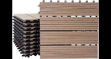 WPC hout vloertegel 11 stuks (L)
