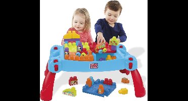 Mega Bloks First Builders Speel- en Leertafel - Constructiespeelgoed voor 1-5 jaar