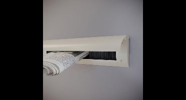 Brievenbusklep wit | Binnenbriefplaat wit | Brievenbusborstel wit met klep | door-line brievenbus Luxe